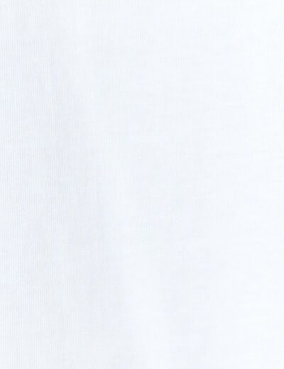 T-shirt en coton manches longues blanc homme