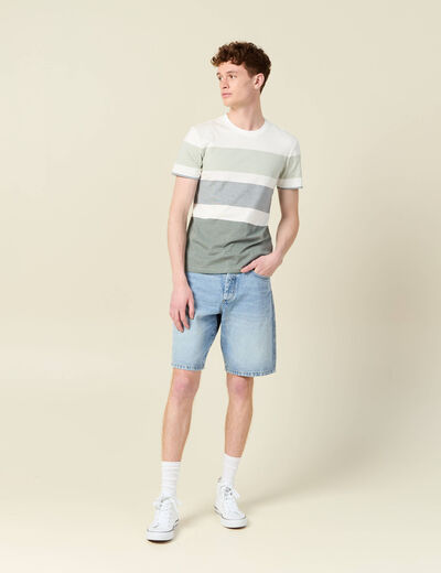 T-shirt manches courtes vert olive homme