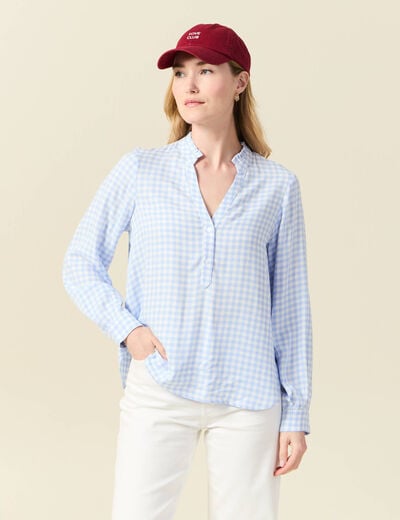 Blouse manches longues gris femme