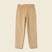 Pantalon droit en velours longueur 32 beige homme