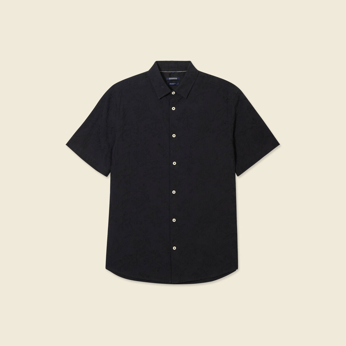 Chemise manches courtes noir homme