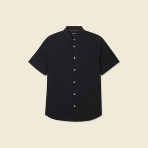Chemise manches courtes noir homme
