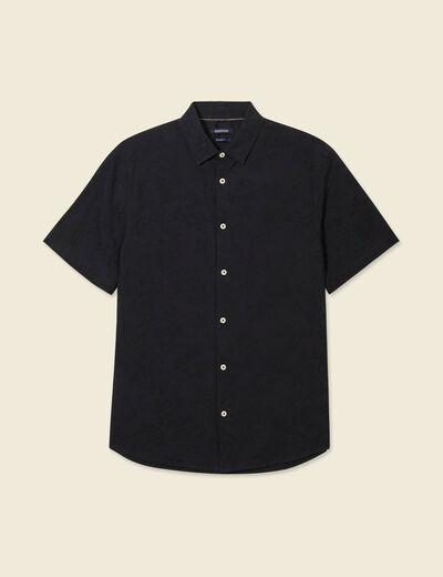 Chemise manches courtes noir homme