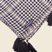 Foulard à pampilles noir femme
