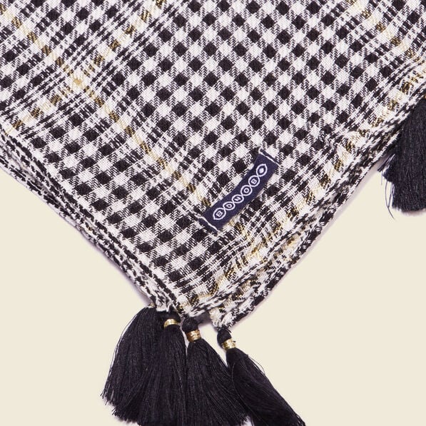 foulard a pampilles noir femme Foulard à pampilles noir femme