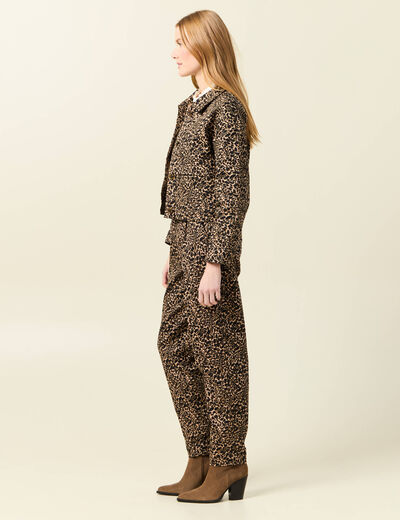 Blouson manches longues beige femme