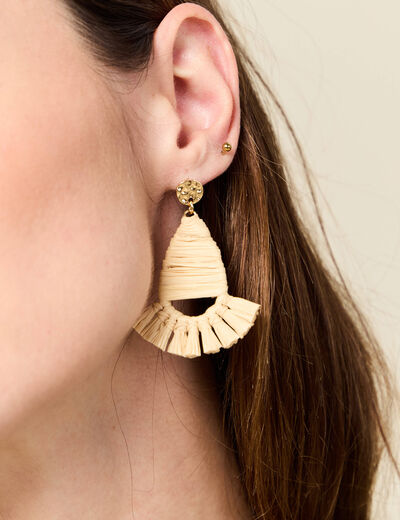 Boucles d'oreilles pendantes sable femme