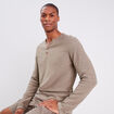 Pull manches longues vert kaki homme