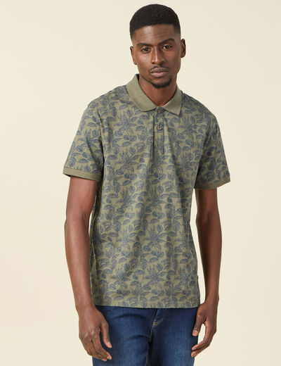 Polo éco-responsable vert kaki homme