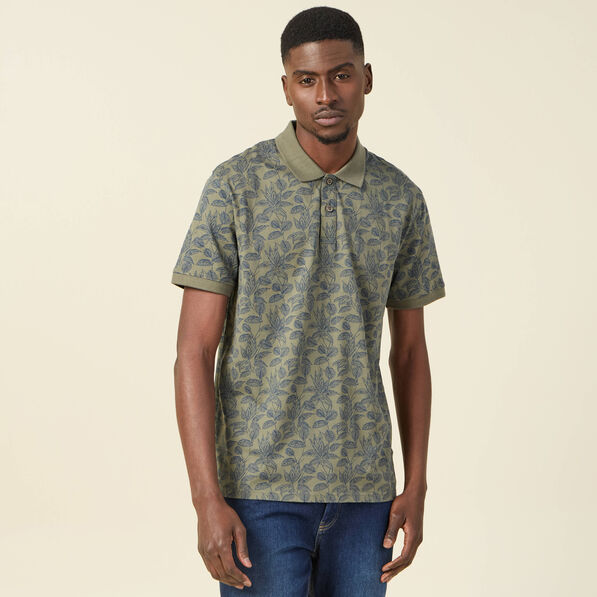 Polo éco-responsable vert kaki homme