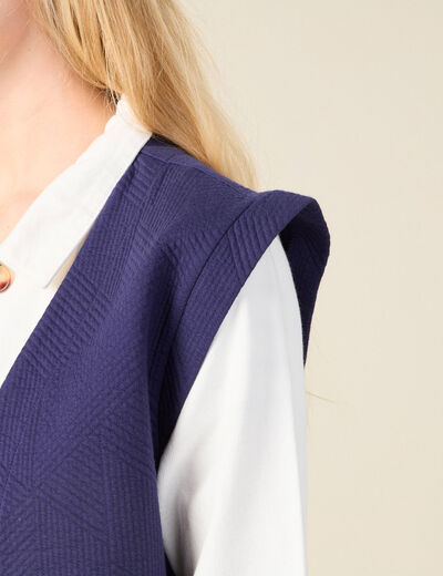Gilet sans manches bleu femme