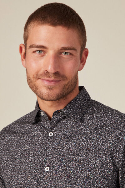 Chemise éco-responsable noir homme