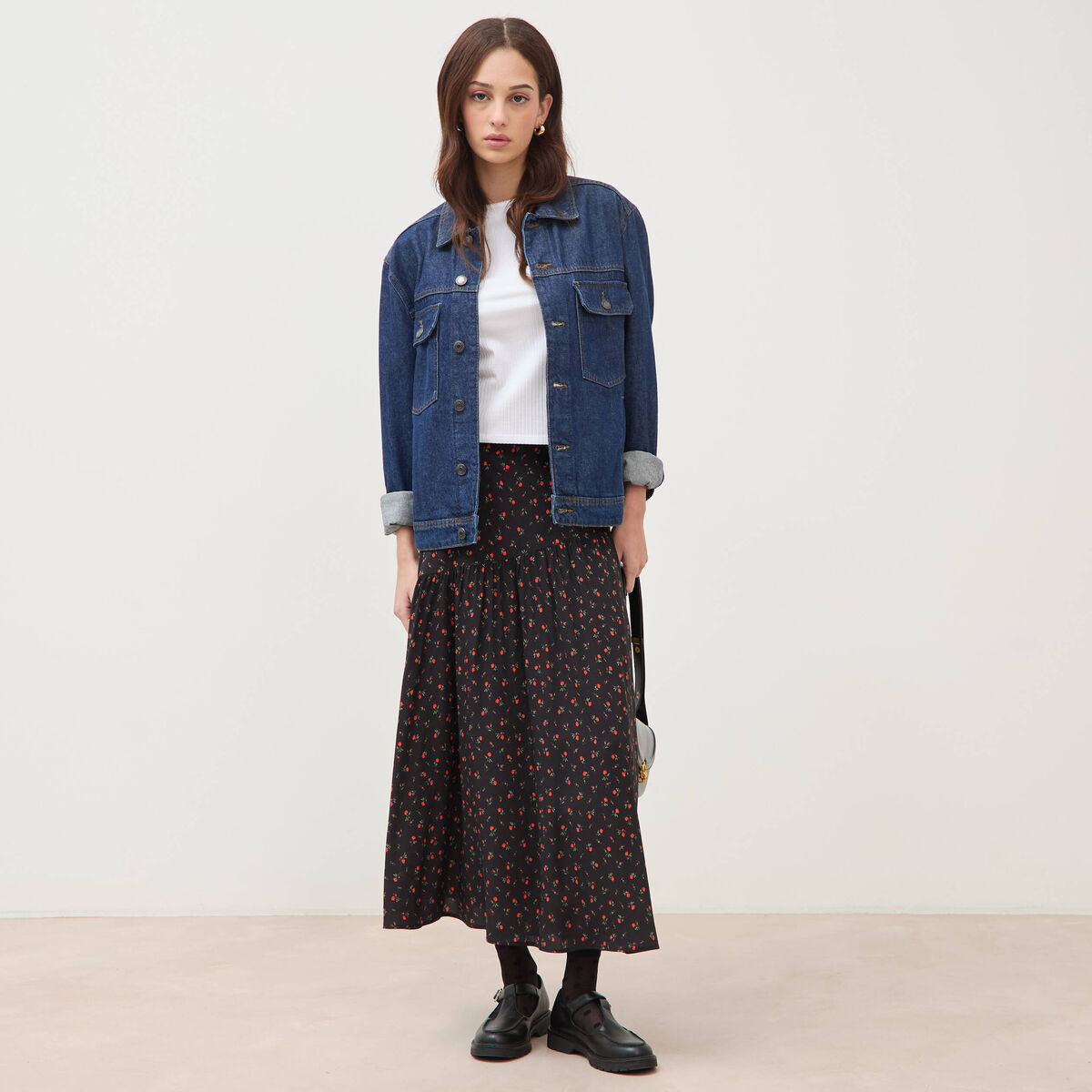 Jupe longue noir femme