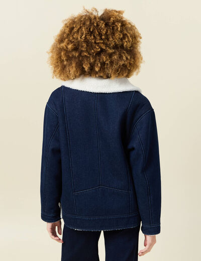 Manteau en jean doublé denim stone femme