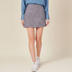 Jupe trapèze bleu lavande femme