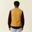 Blouson sans manches col teddy camel homme