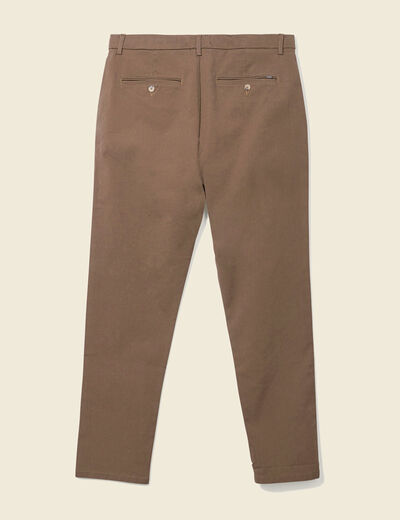 Pantalon chino 7/8ème taupe homme