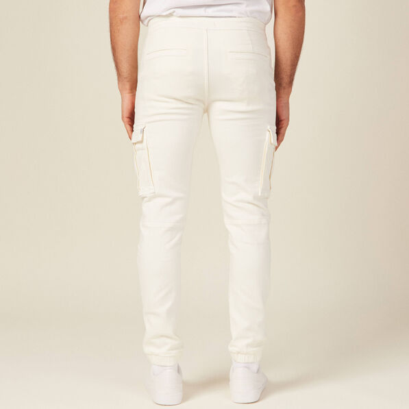Pantalon battle bas resserré ecru homme