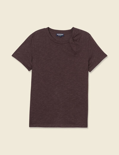 T-shirt éco-responsable marron femme