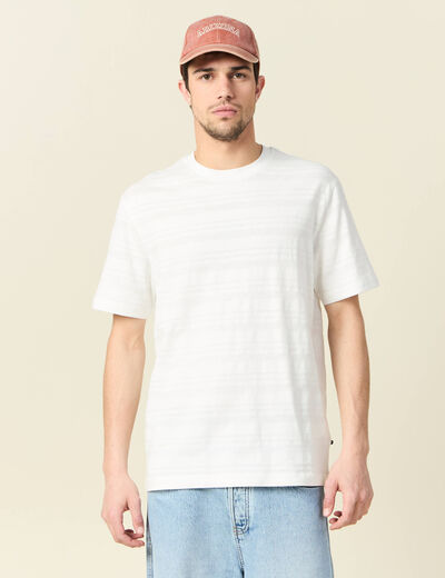 T-shirt manches courtes ecru homme