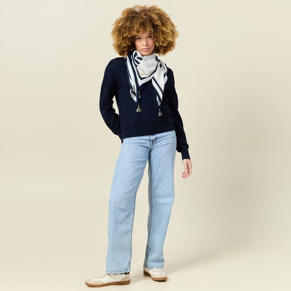 pull manches longues bleu marine femme Pull manches longues bleu marine femme