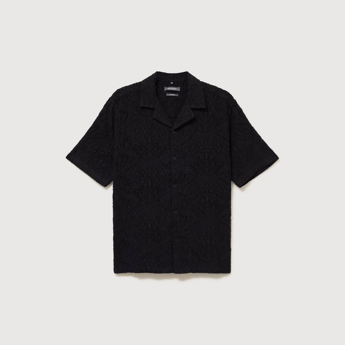 Chemise boyfriend en coton noir homme