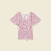 T-shirt manches courtes orange corail femme