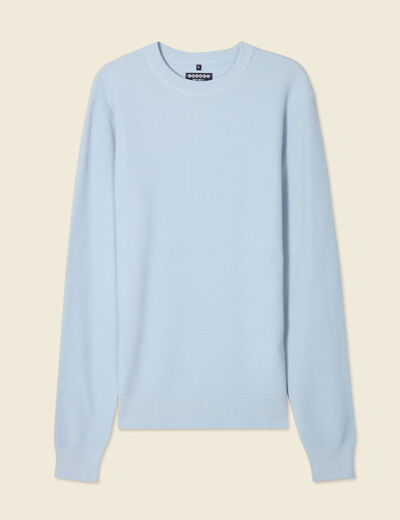 Pull éco-responsable bleu ciel homme