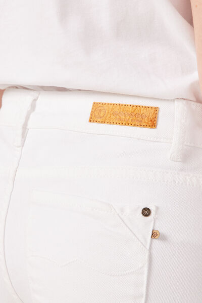 Jeans Vanessa - slim taille basse 7/8ème denim blanc femme