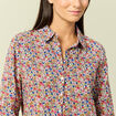 Chemise manches longues multicolore femme