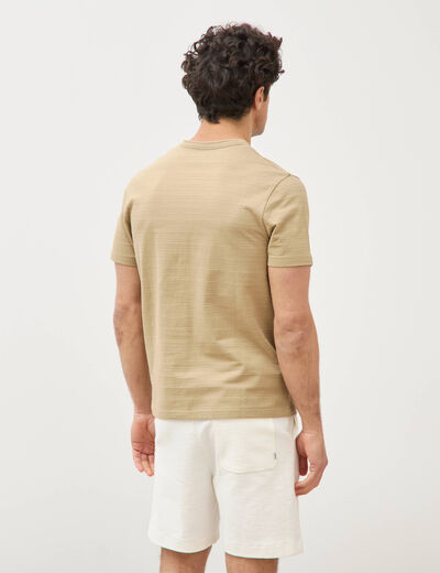 T-shirt manches courtes beige fonce homme