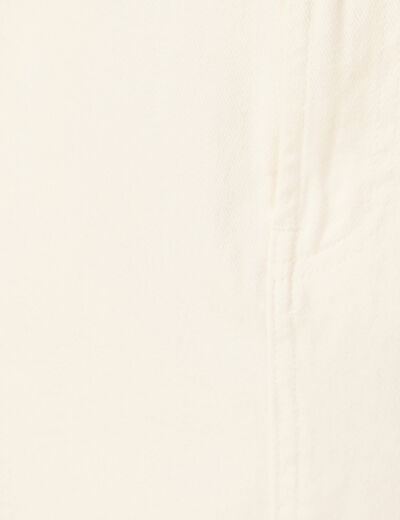 Jupe midi fourreau denim blanc femme