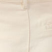 Bermuda droit pinces en jean ecru femme
