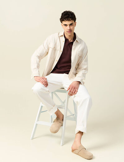 Polo manches courtes bordeaux homme