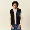 Gilet sans manches zippé vert kaki homme