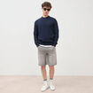 Bermuda en jeans denim gris homme