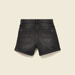 Short mom taille haute en jean denim gris femme