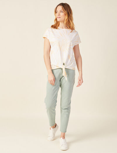 T-shirt manches courtes rose clair femme
