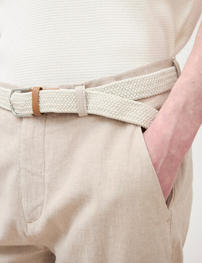 Chino coupe droite longueur 32 beige fonce homme