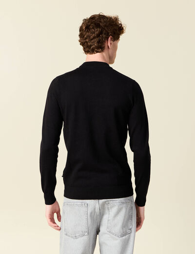 Pull manches longues noir homme