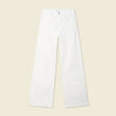 Jeans large éco-responsable denim blanc femme