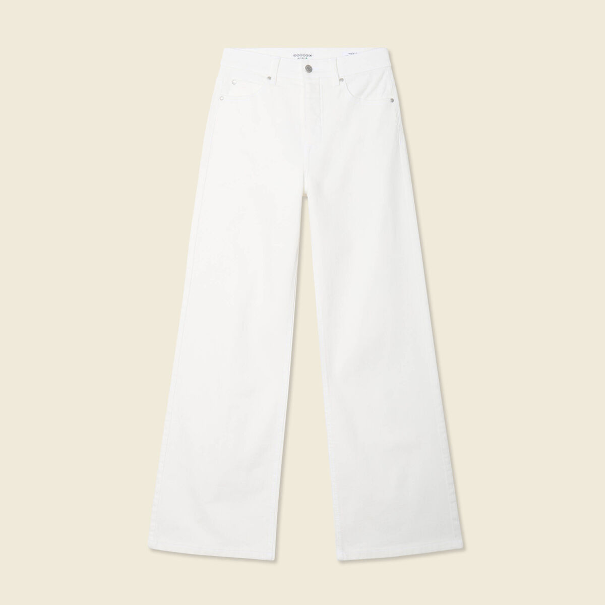 Jeans large éco-responsable denim blanc femme