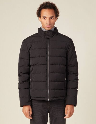 Doudoune à capuche cachée noir homme