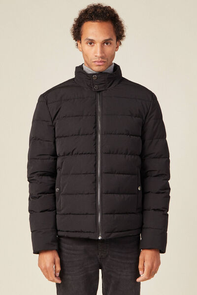 Doudoune à capuche cachée noir homme