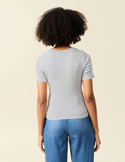 T-shirt manches courtes bleu femme