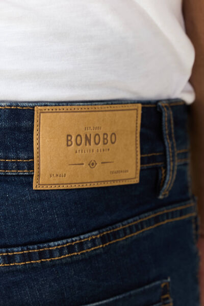 Jeans slim éco-responsable denim brut homme