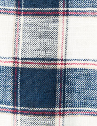 Surchemise en coton manches longues bleu marine homme