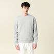 Sweat col rond manches longues en coton gris homme