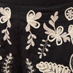 Short en coton avec broderie noir femme