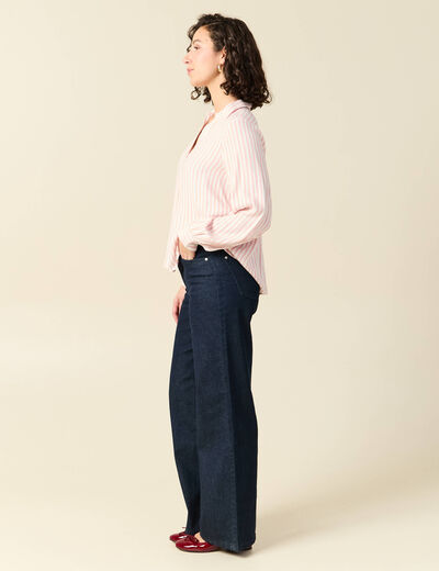 Blouse manches longues rose clair femme